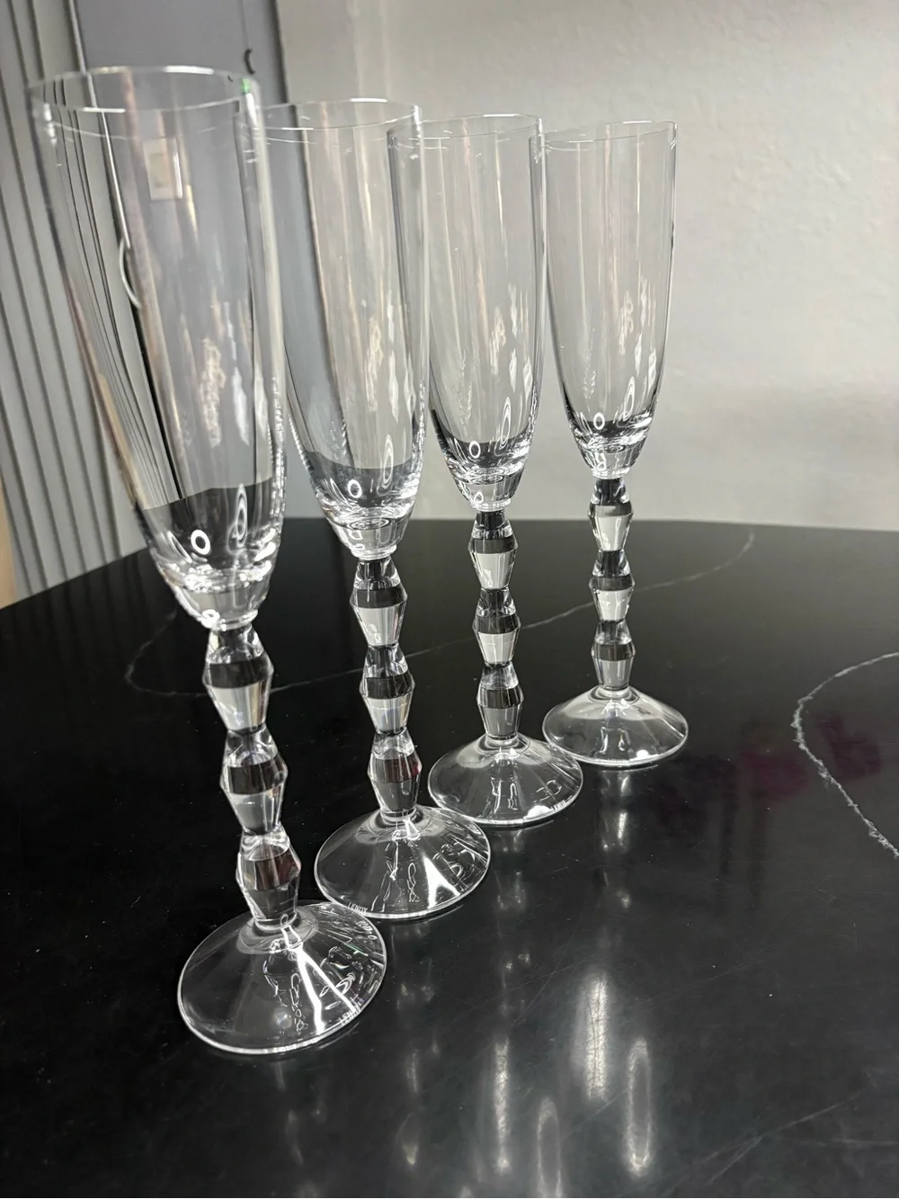Lenox champagne flutes “Carat” pattern